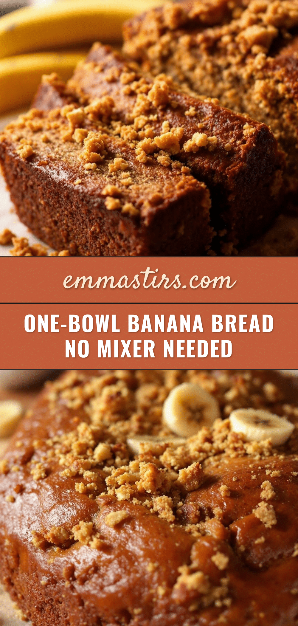 easy one-bowl banana bread recipe