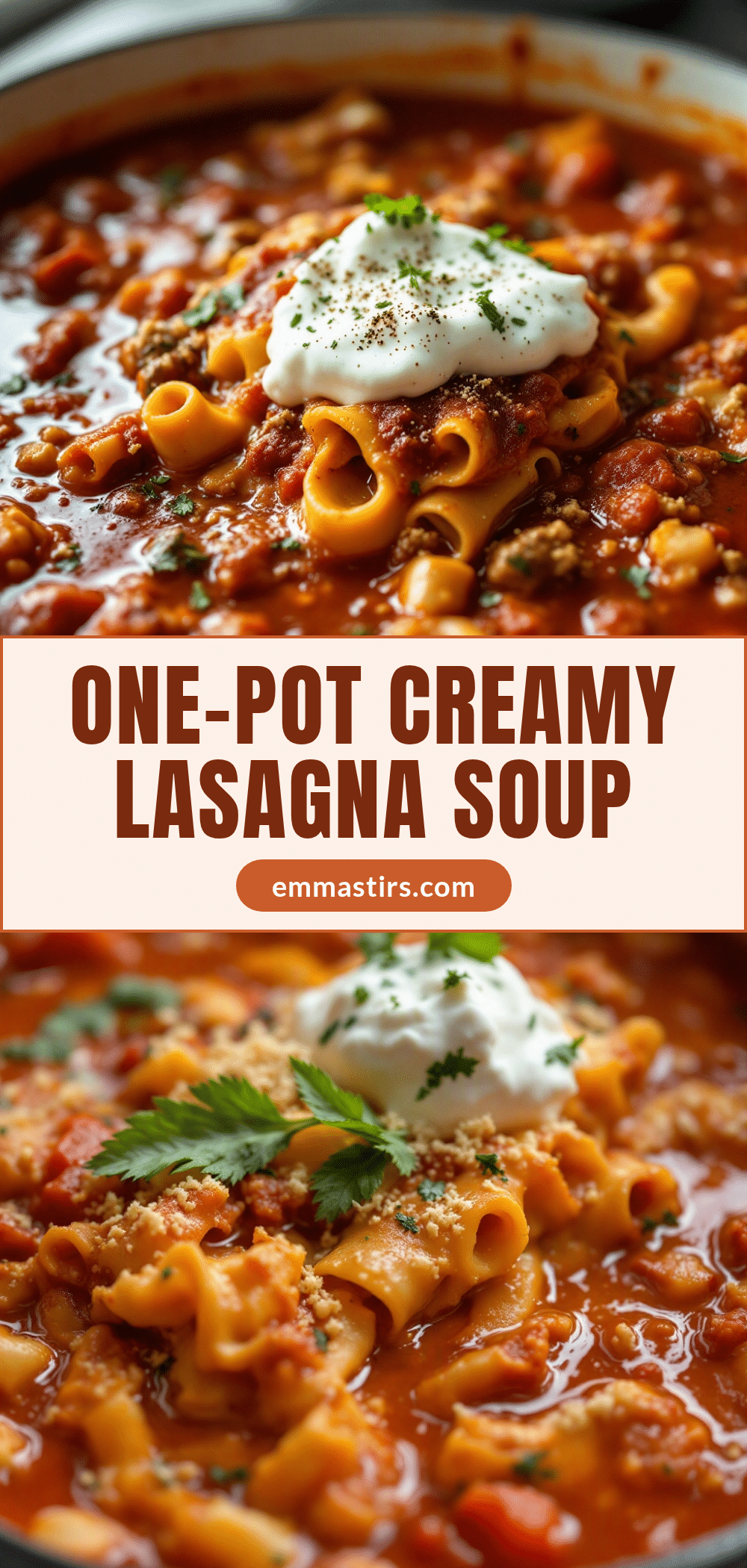Easy One-Pot Lasagna Soup recipe