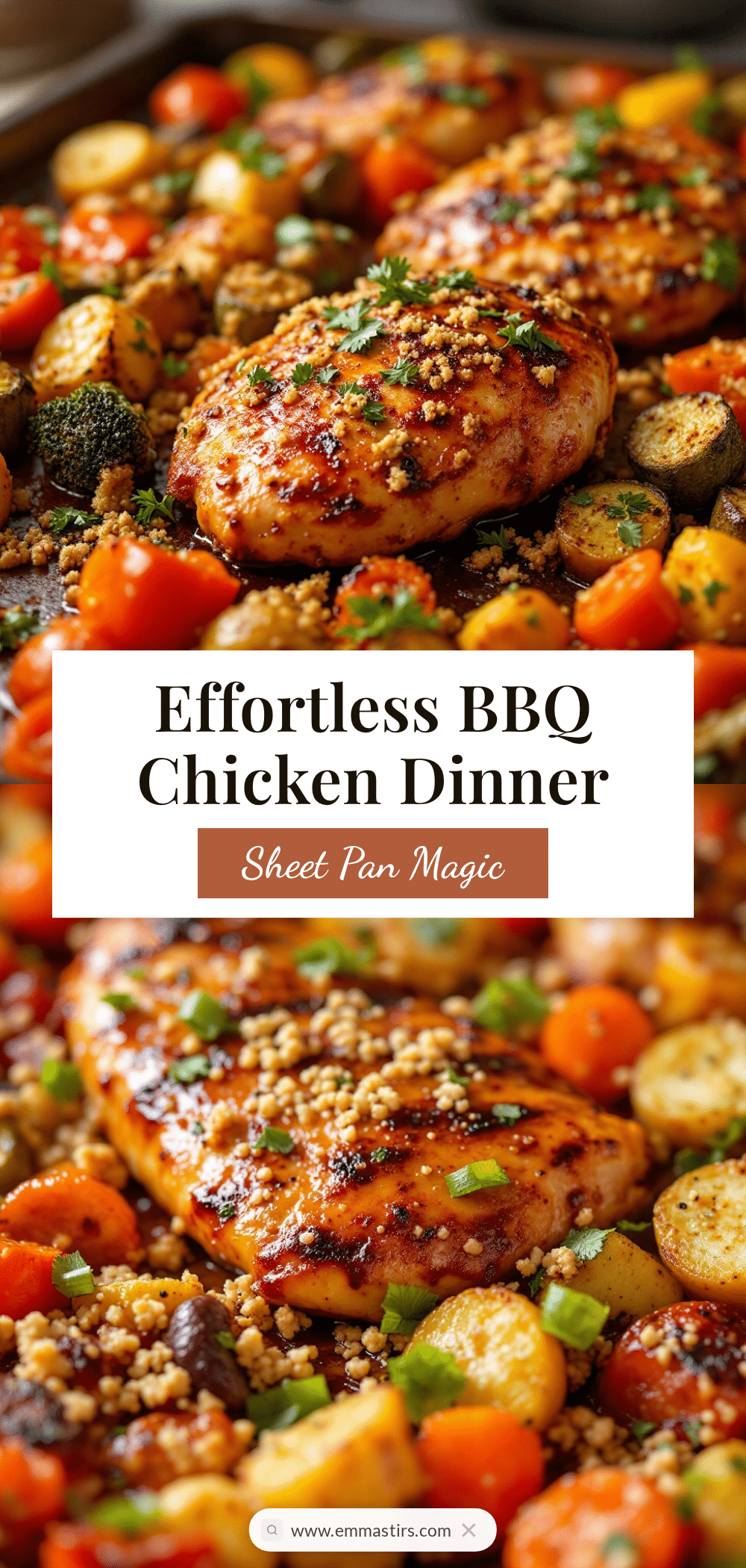 Easy Sheet Pan BBQ Chicken and Vegetables for Labor Day recipe