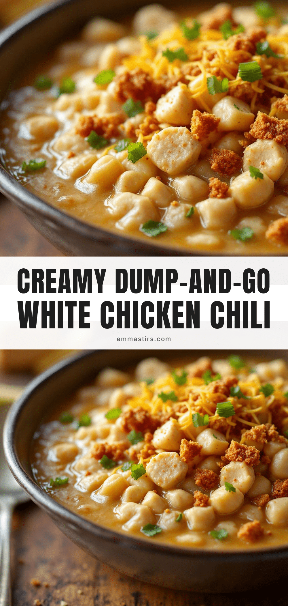 easy slow cooker white chicken chili dump-and-go recipe