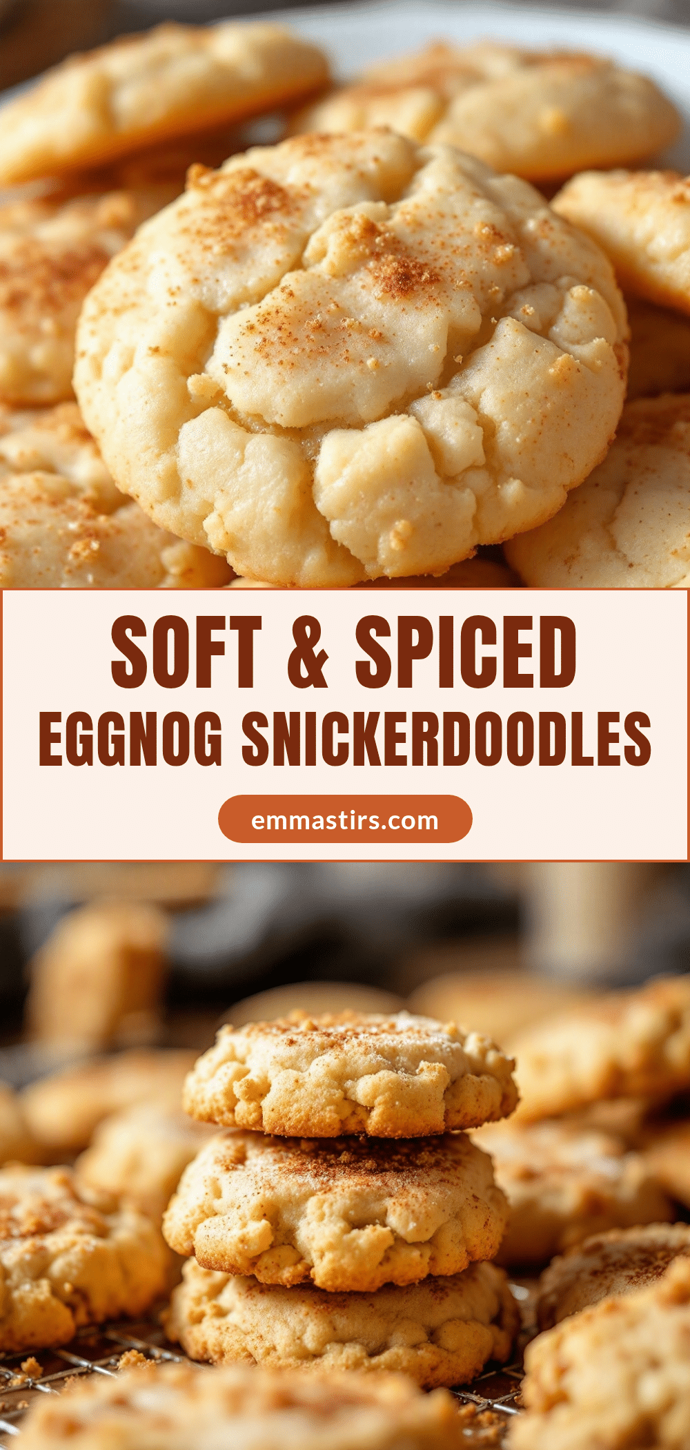 Eggnog Snickerdoodle Cookies recipe