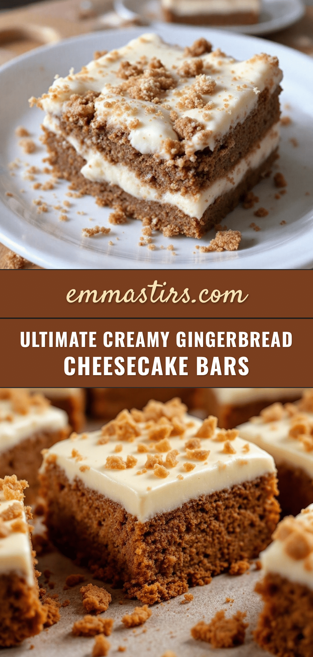 gingerbread cheesecake bars recipe