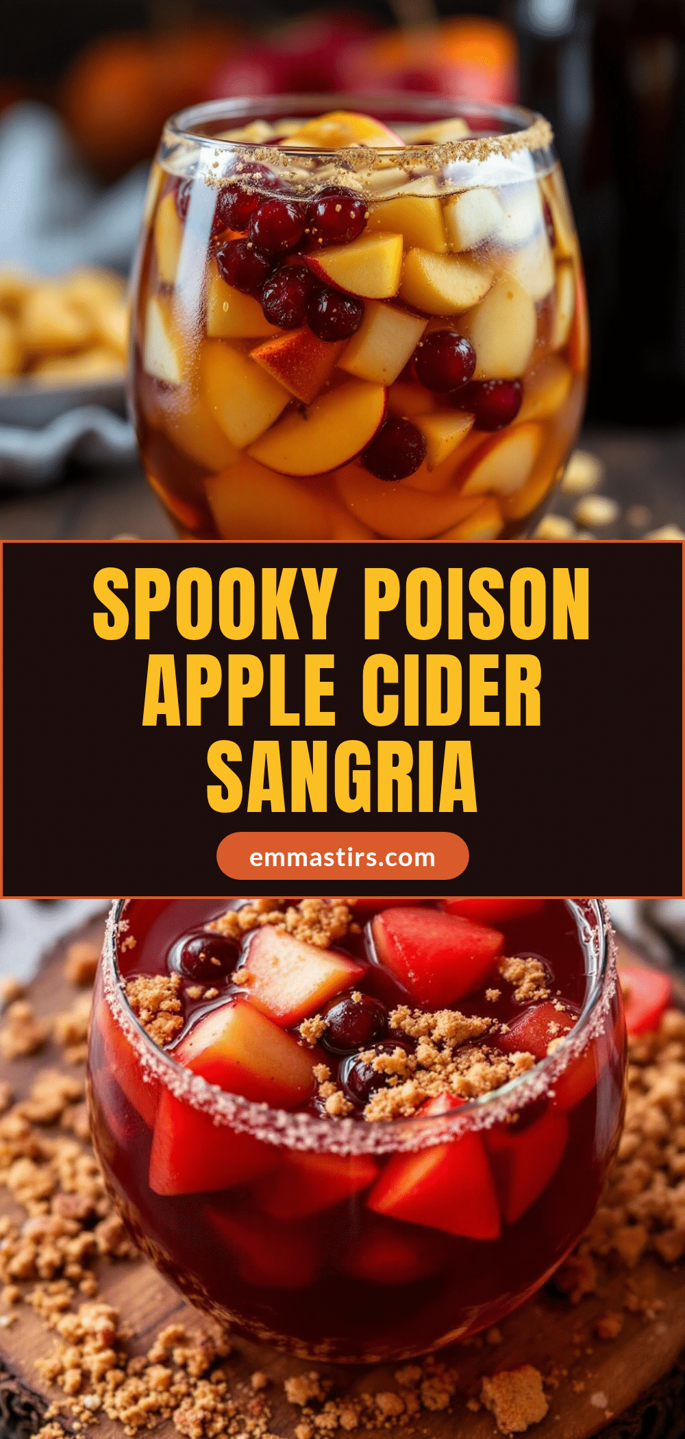 halloween apple cider sangria recipe