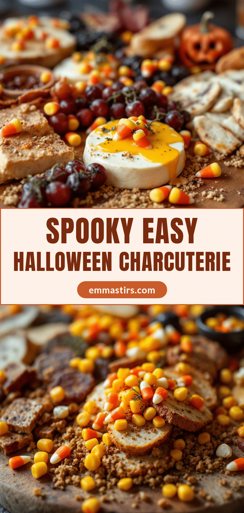 halloween charcuterie board with candy corn recipe