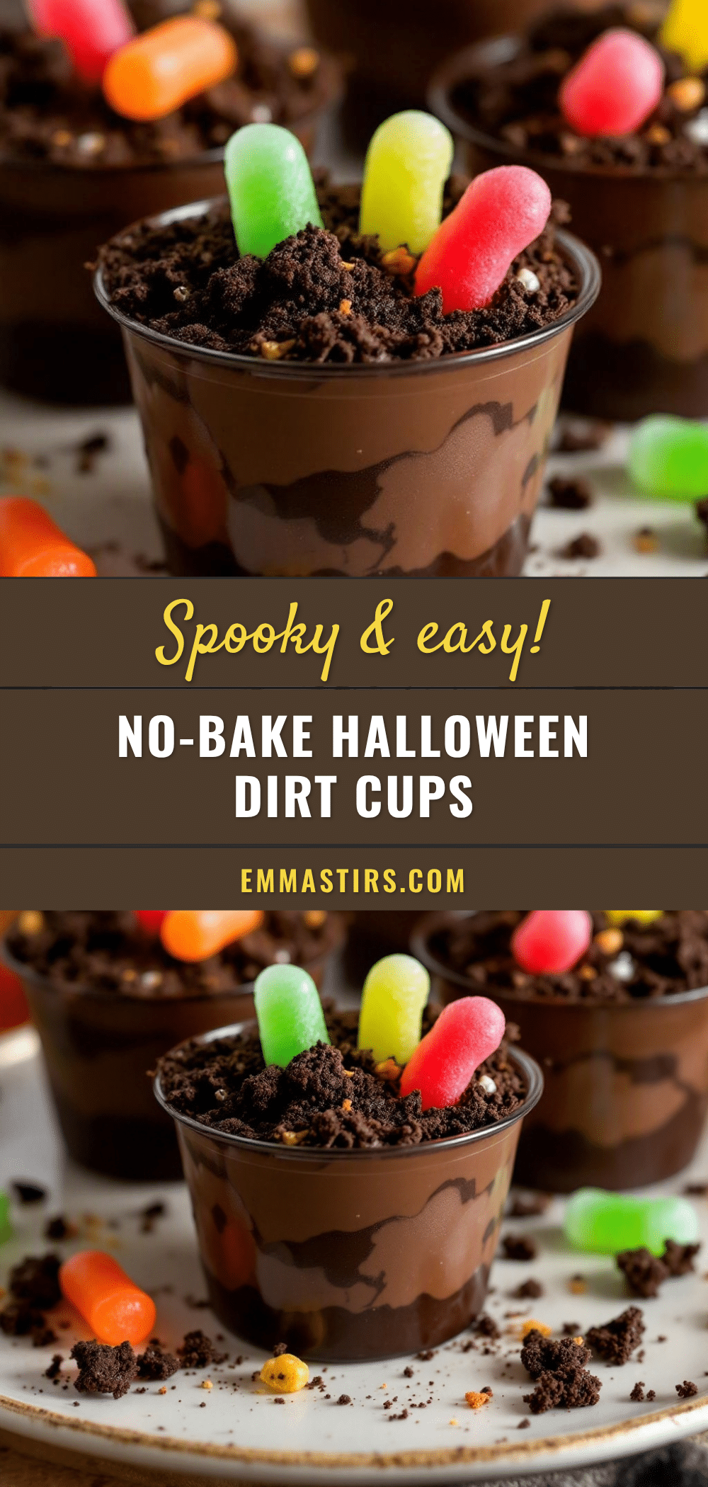 Halloween dirt cups recipe