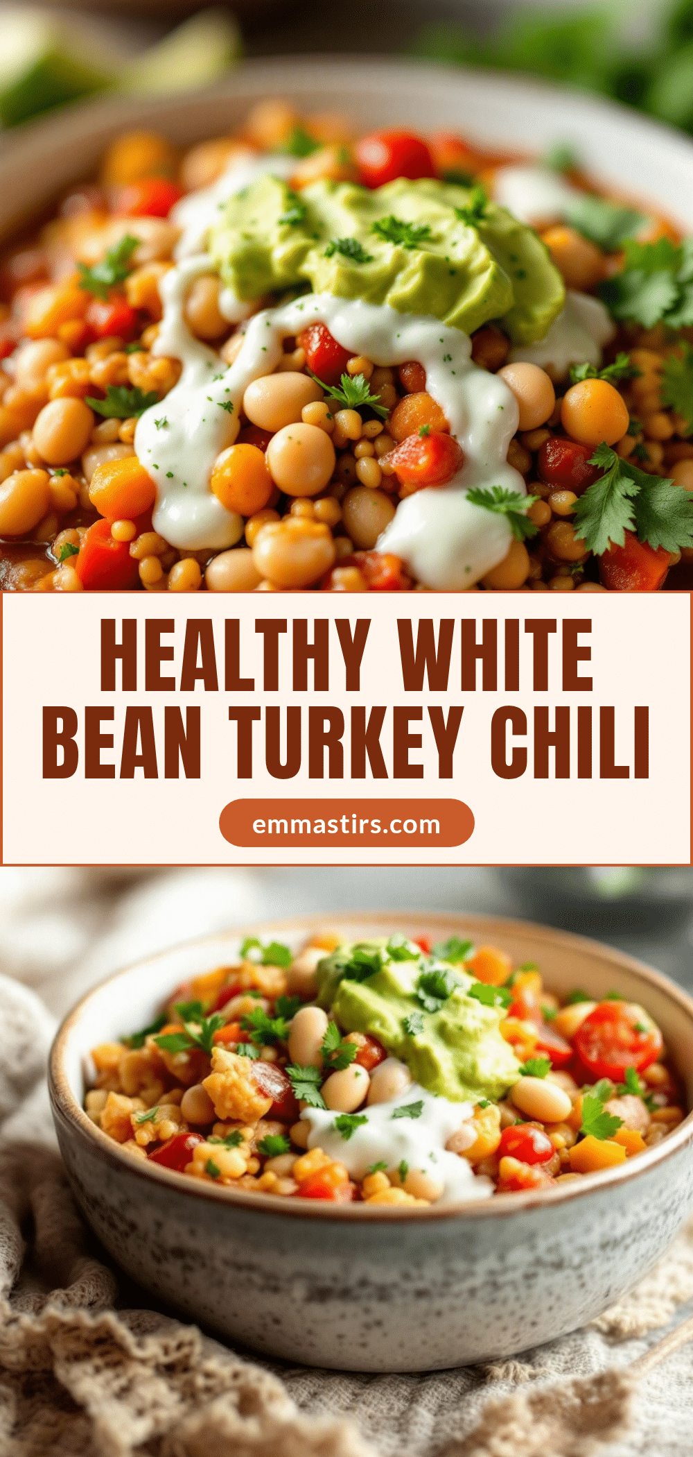 healthy turkey white bean chili recipe