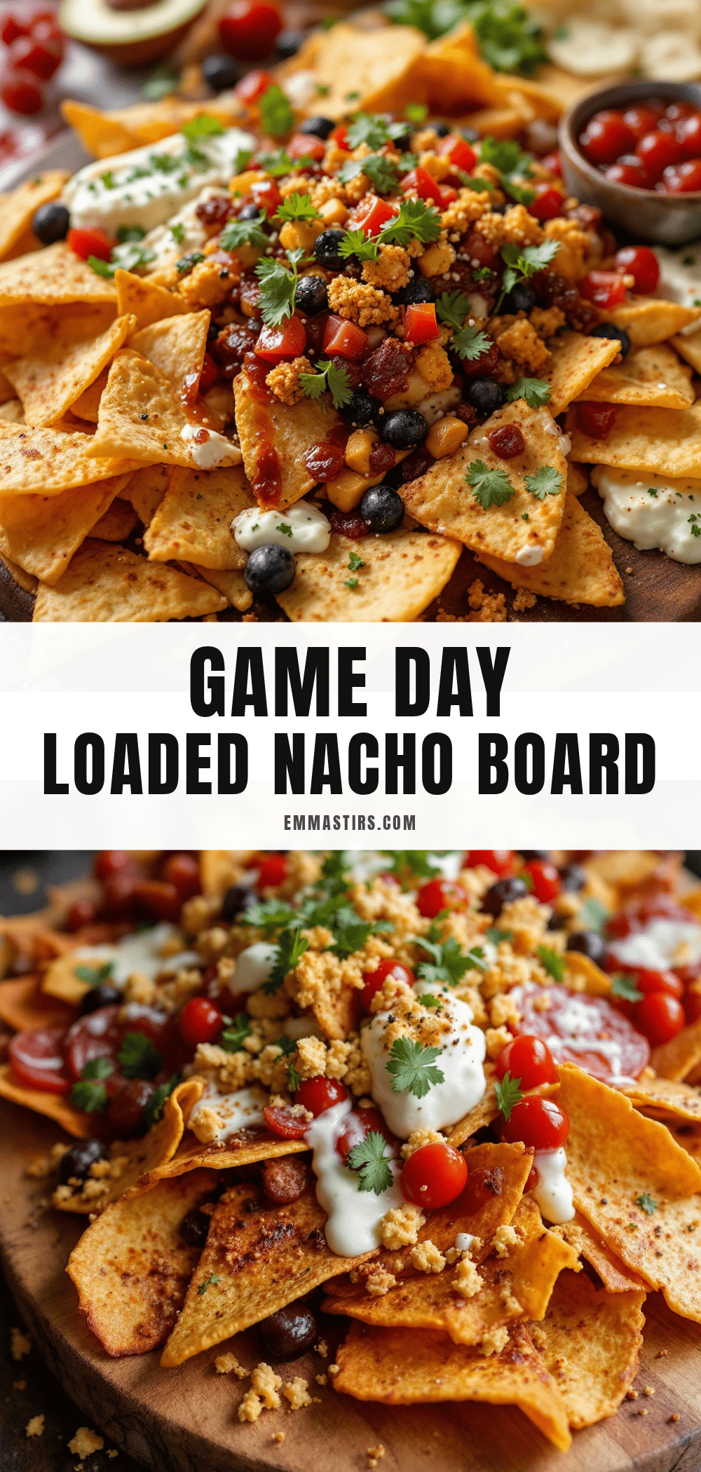 loaded nacho charcuterie board for game day recipe