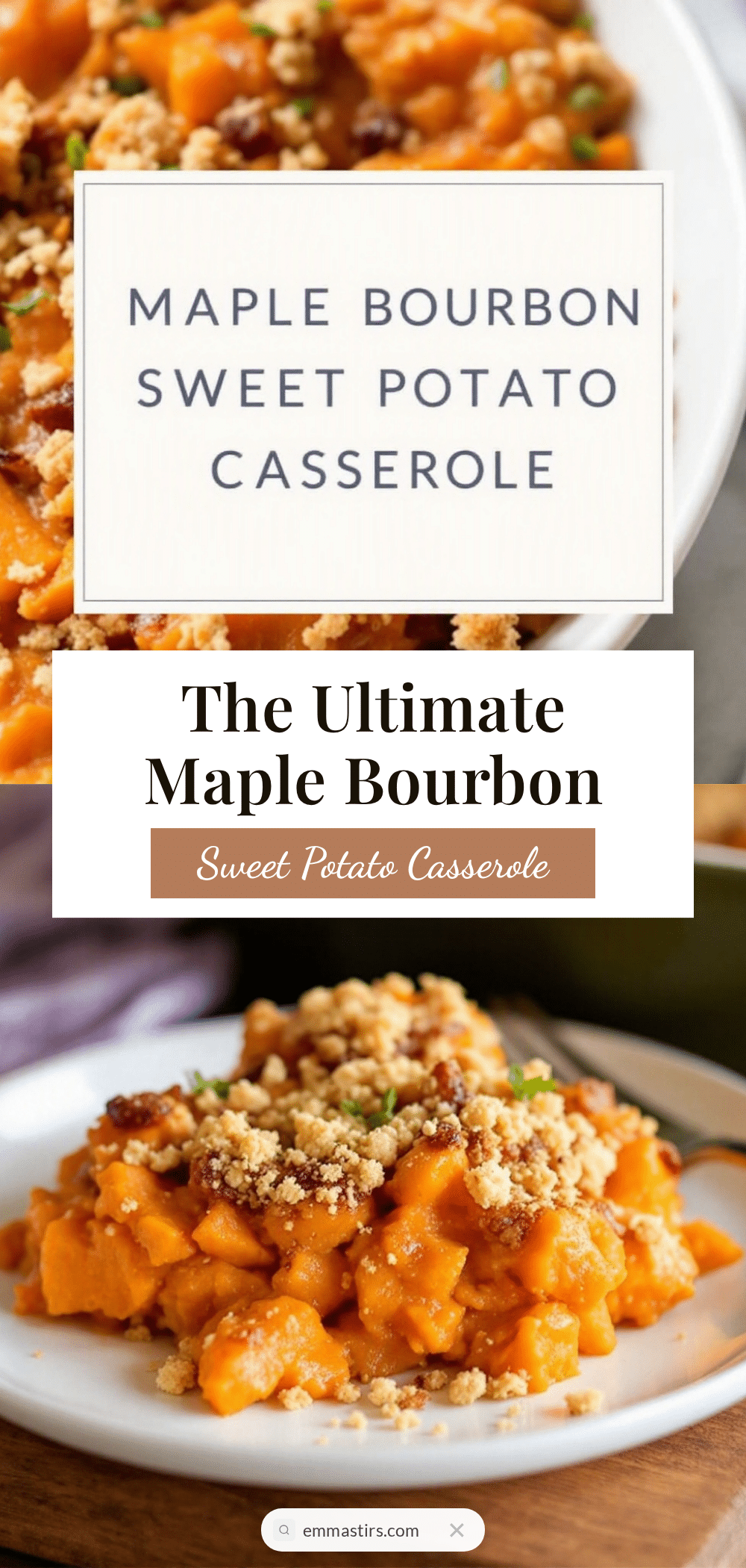 maple bourbon sweet potato casserole recipe