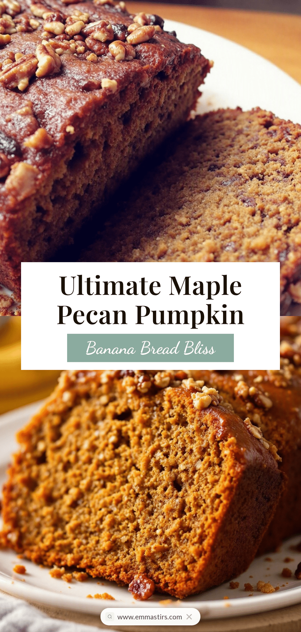 maple pecan pumpkin banana bread recipe