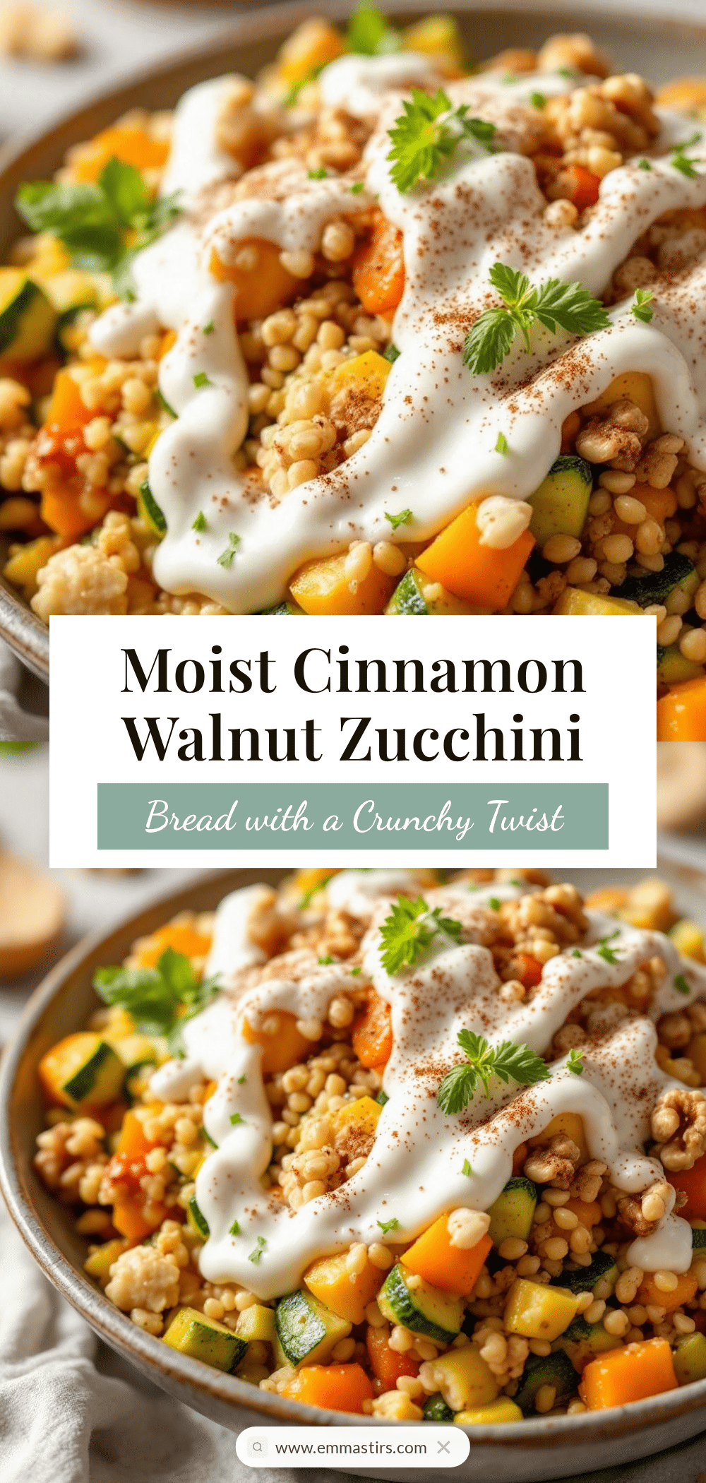 moist zucchini bread with walnuts and cinnamon recipe