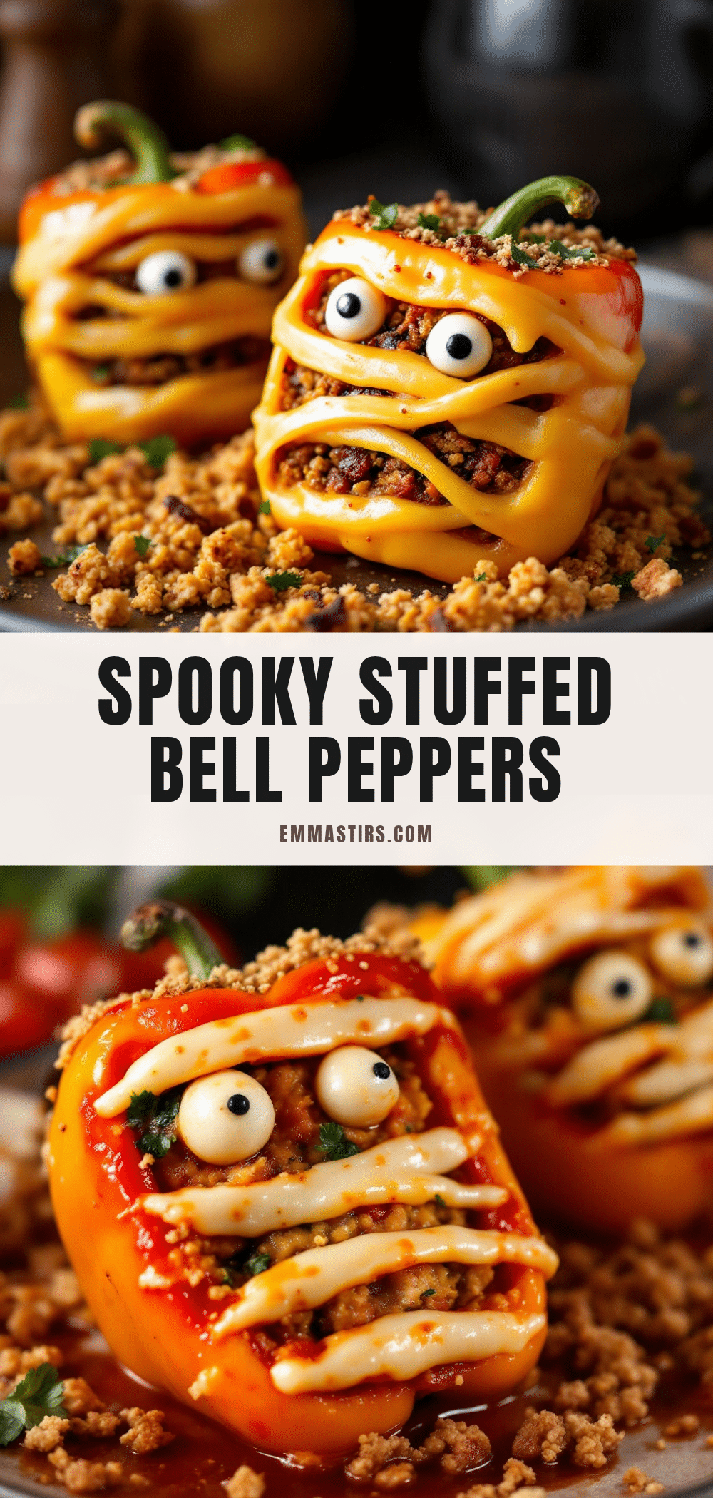 mummy stuffed bell peppers recipe
