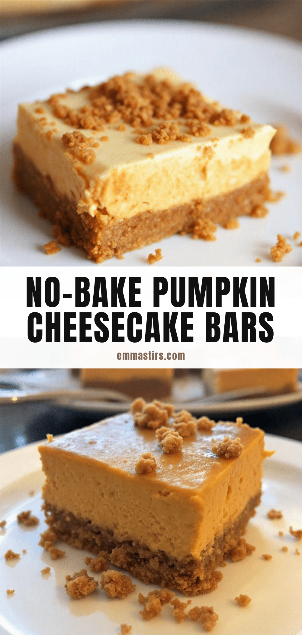 no-bake pumpkin cheesecake bars recipe