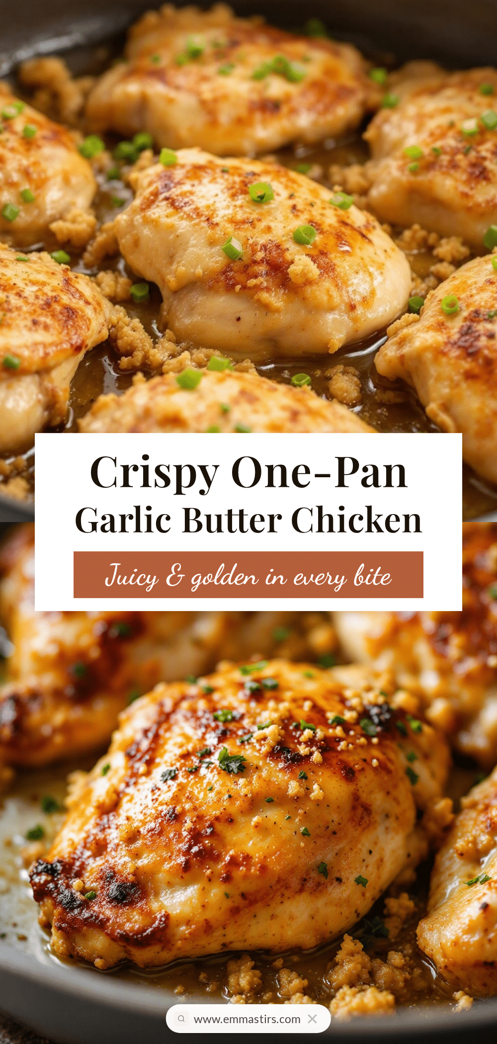 one-pan garlic butter chicken thighs recipe