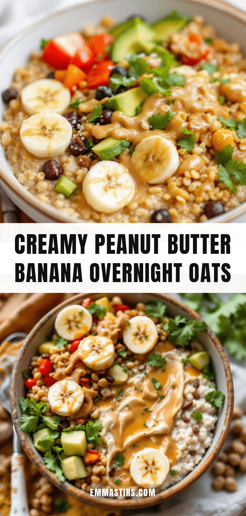 peanut butter banana overnight oats recipe