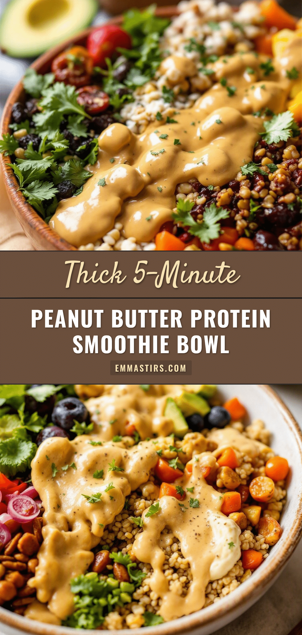 peanut butter protein smoothie bowl recipe