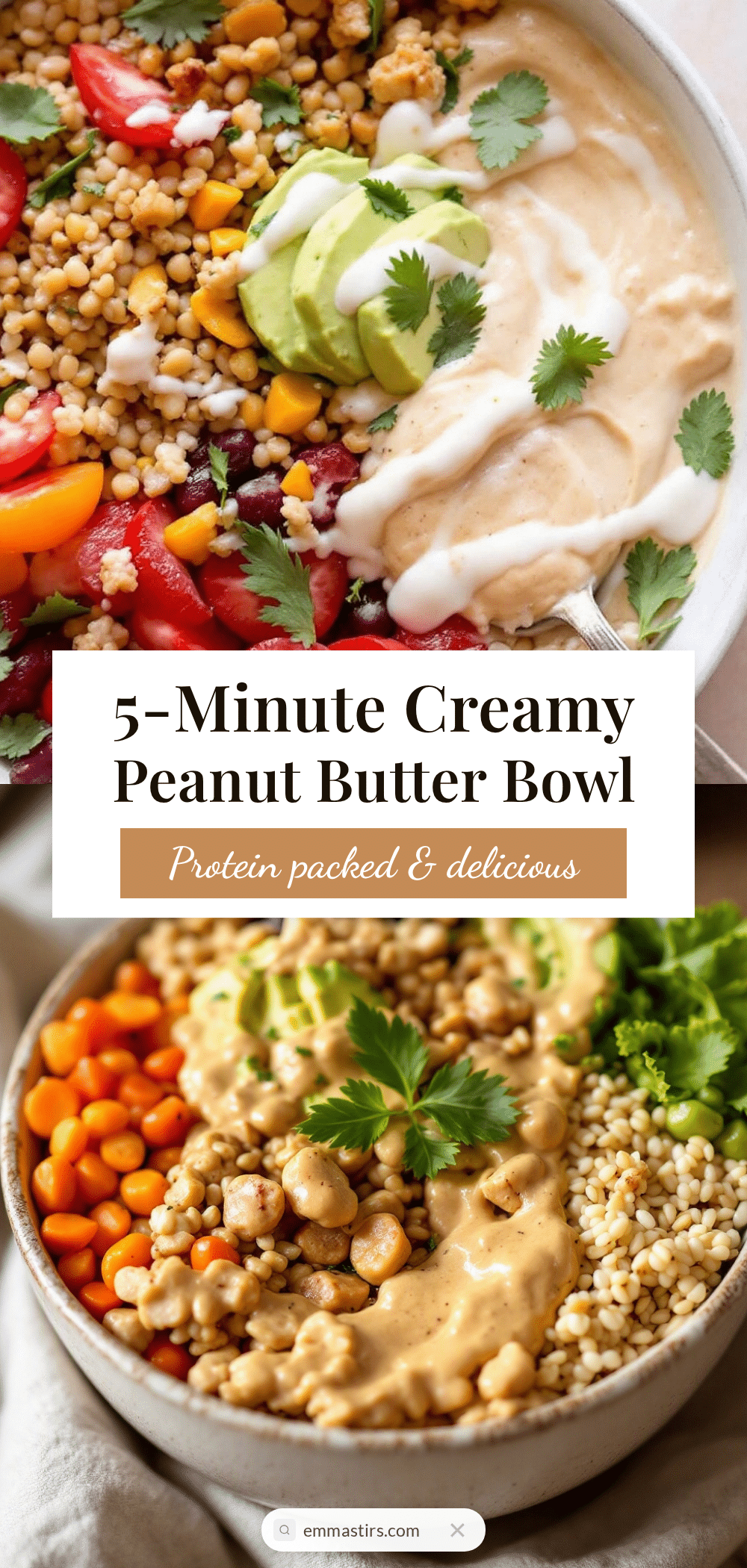 peanut butter protein smoothie bowl recipe