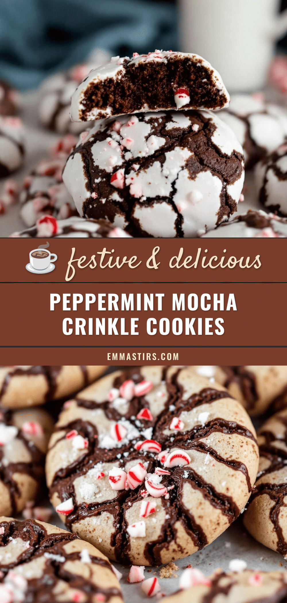 peppermint mocha crinkle cookies recipe
