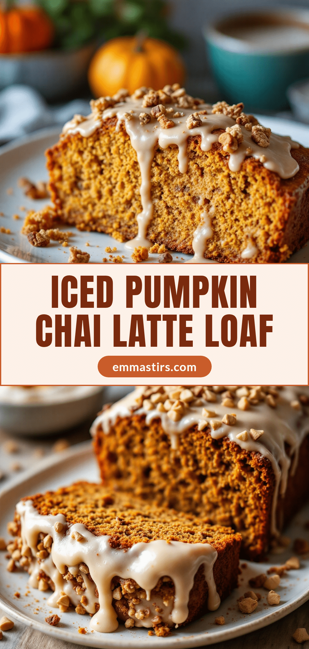 pumpkin chai latte loaf cake recipe