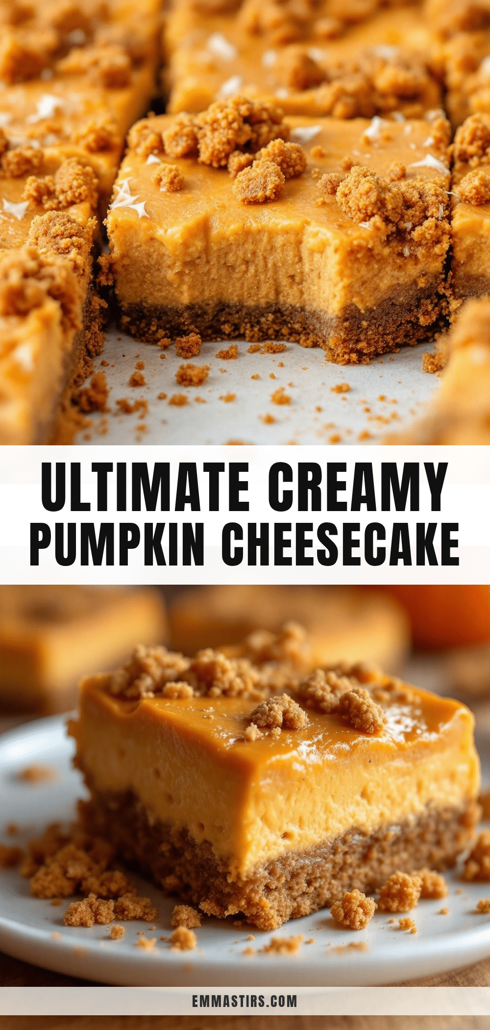 pumpkin cheesecake bars recipe