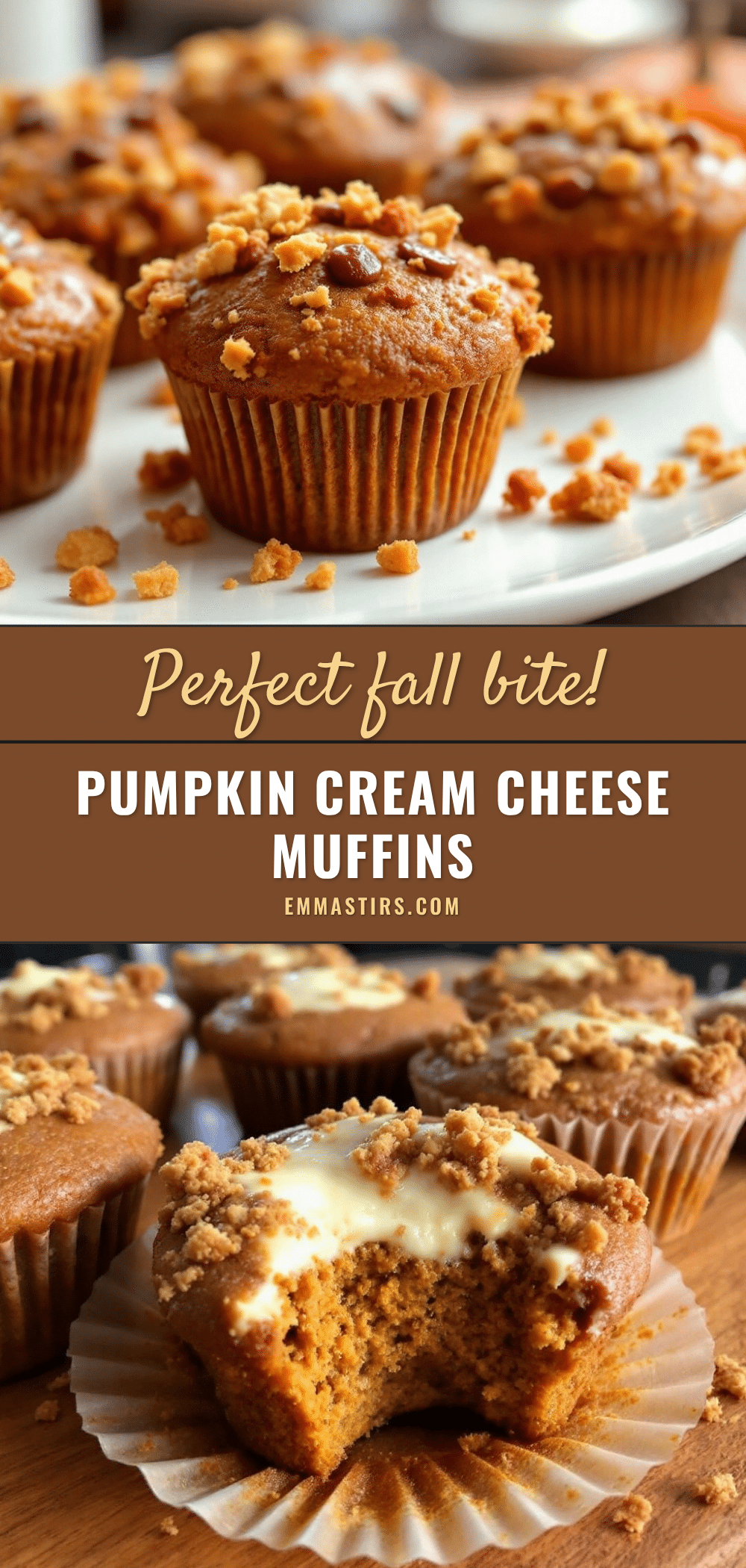 pumpkin cream cheese muffins recipe