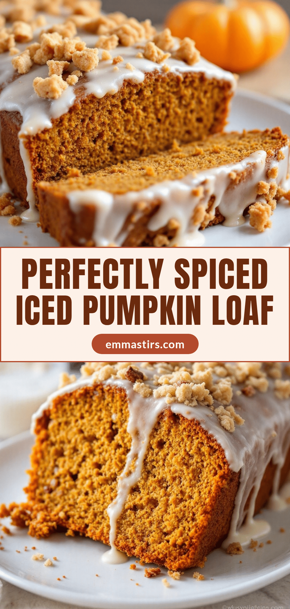 pumpkin loaf with brown sugar glaze recipe