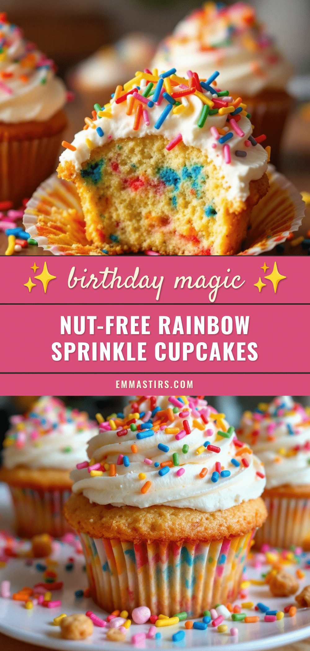 rainbow sprinkle cupcakes recipe