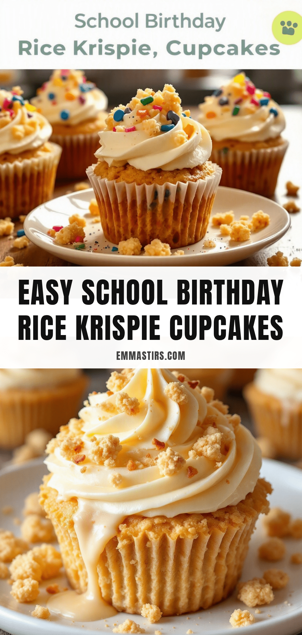 Rice Krispie Cupcakes recipe