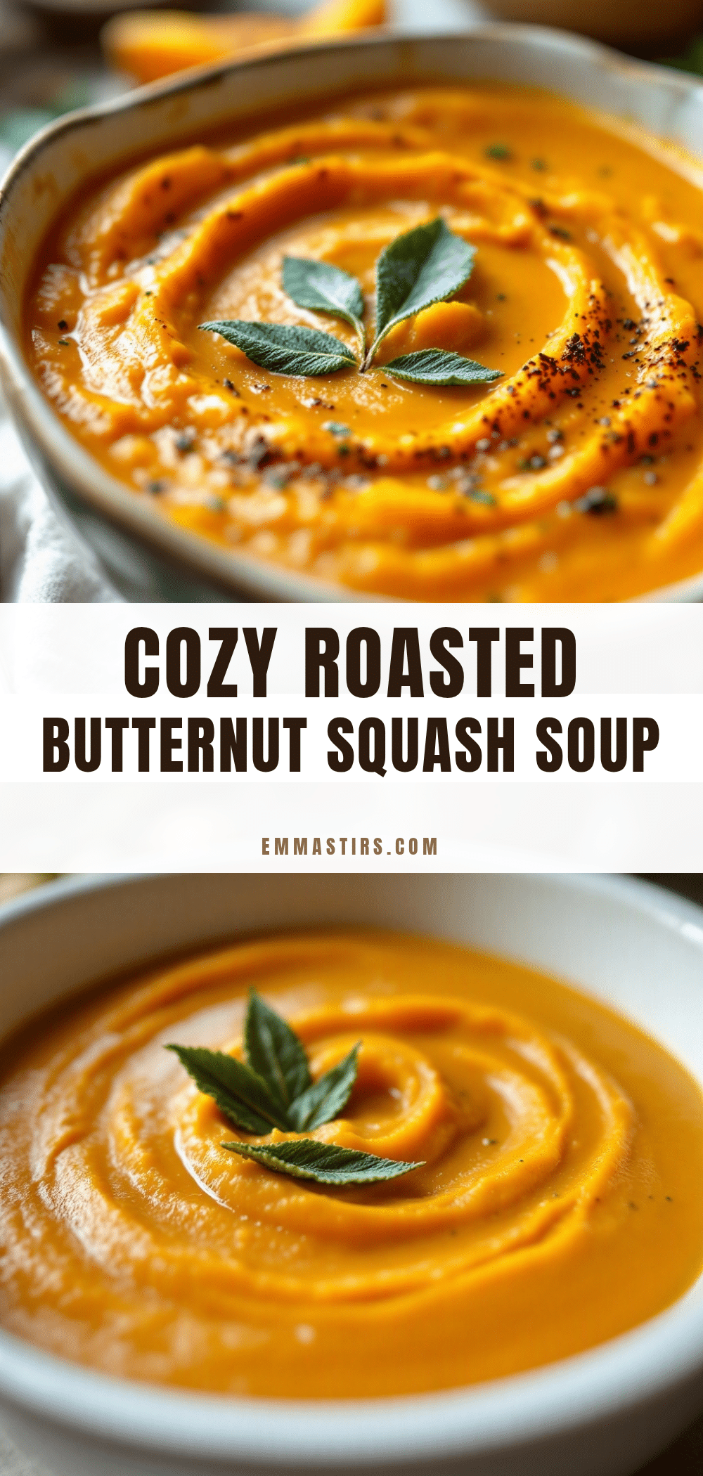 roasted butternut squash soup with sage recipe