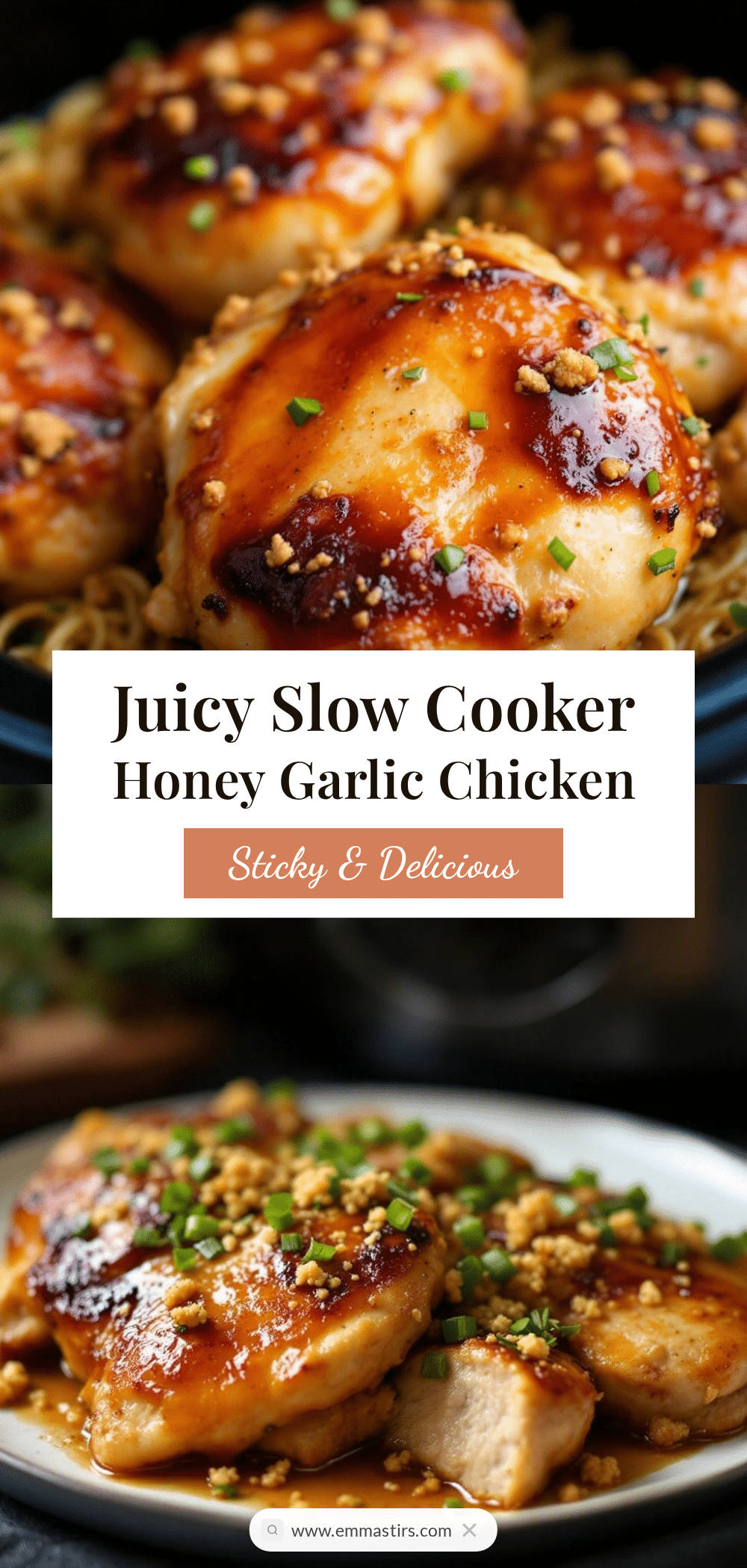 slow cooker honey garlic chicken thighs recipe