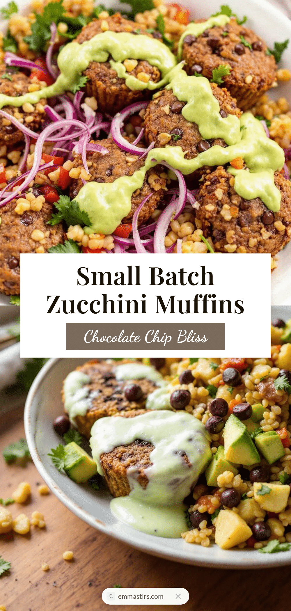 small-batch chocolate chip zucchini muffins recipe