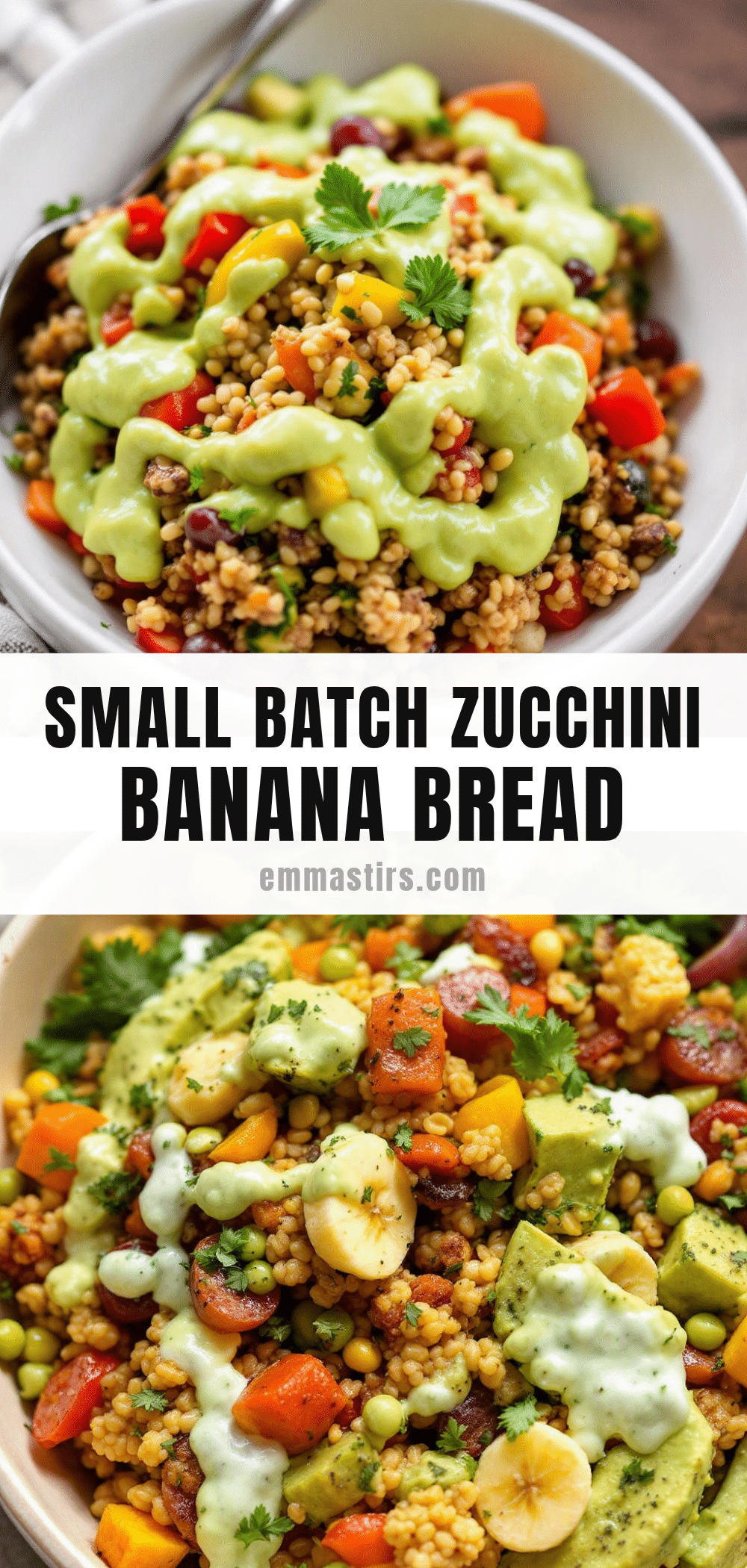 small batch zucchini banana bread recipe