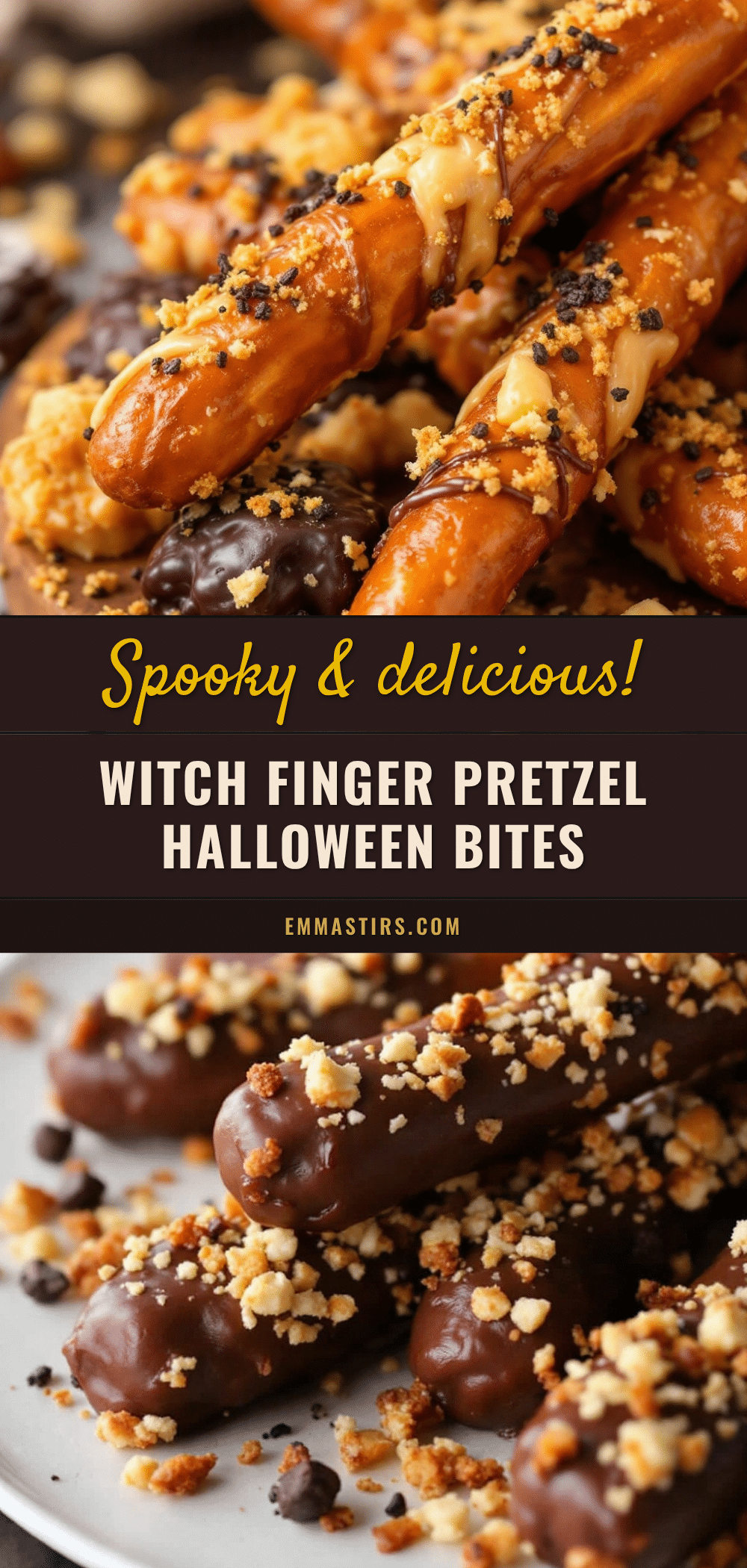 spooky witch finger pretzel bites recipe