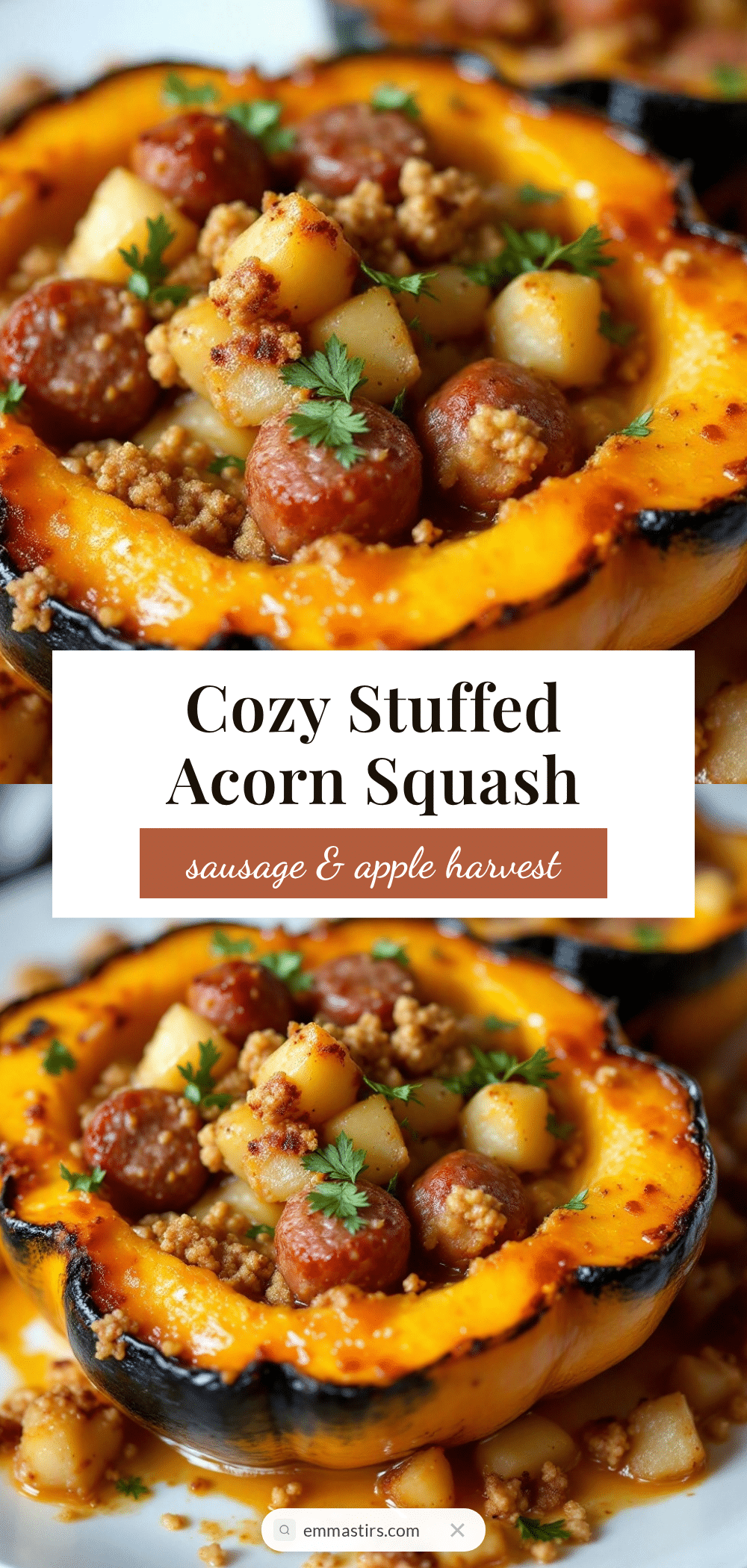 stuffed acorn squash with sausage and apple recipe