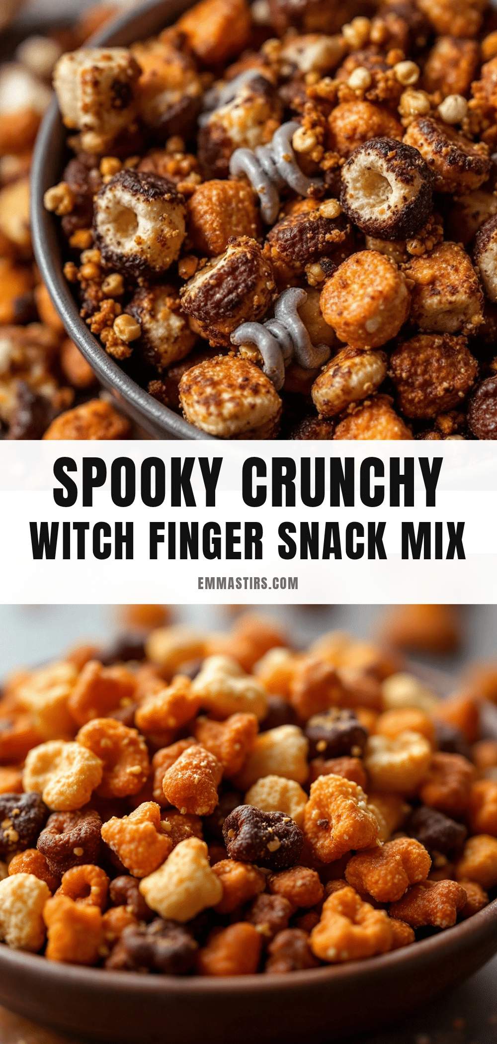 witch finger halloween snack mix recipe