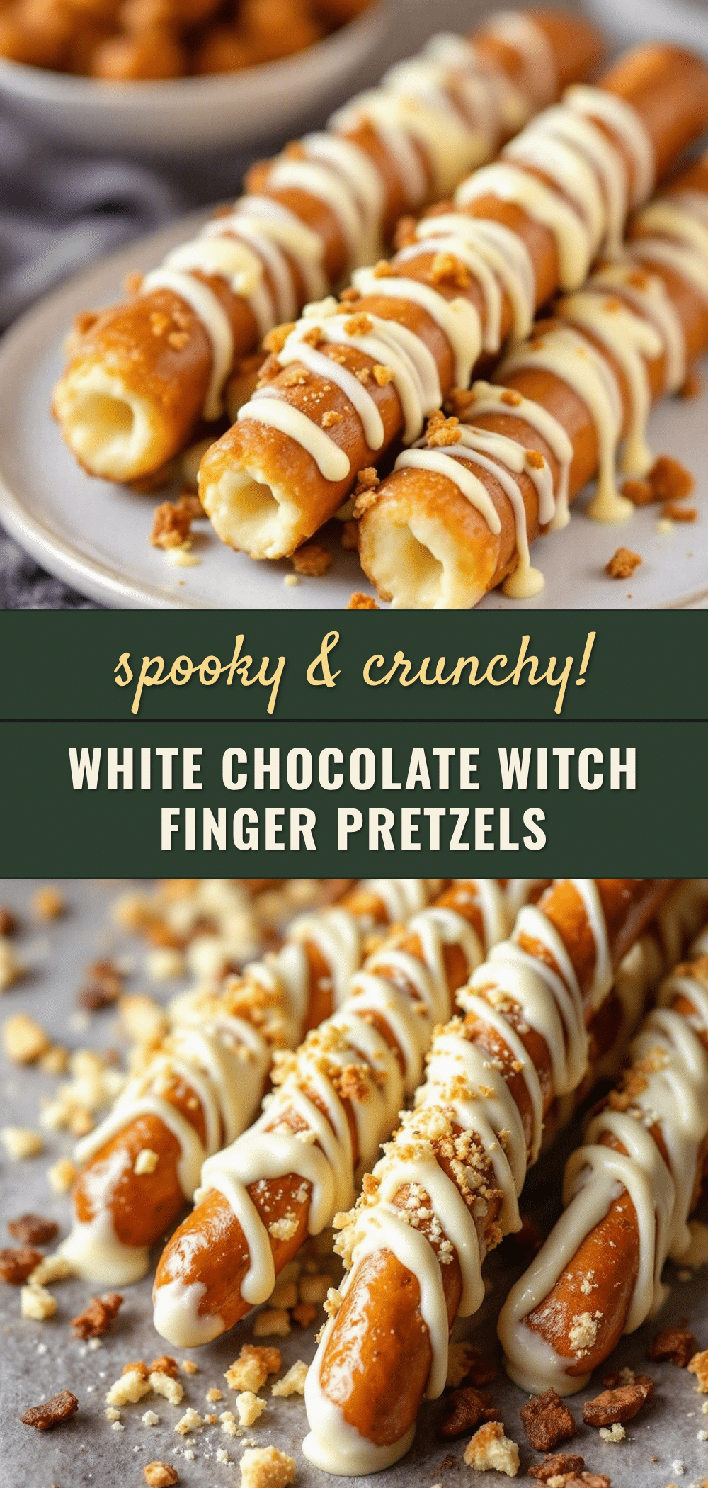 witch finger pretzel rods recipe