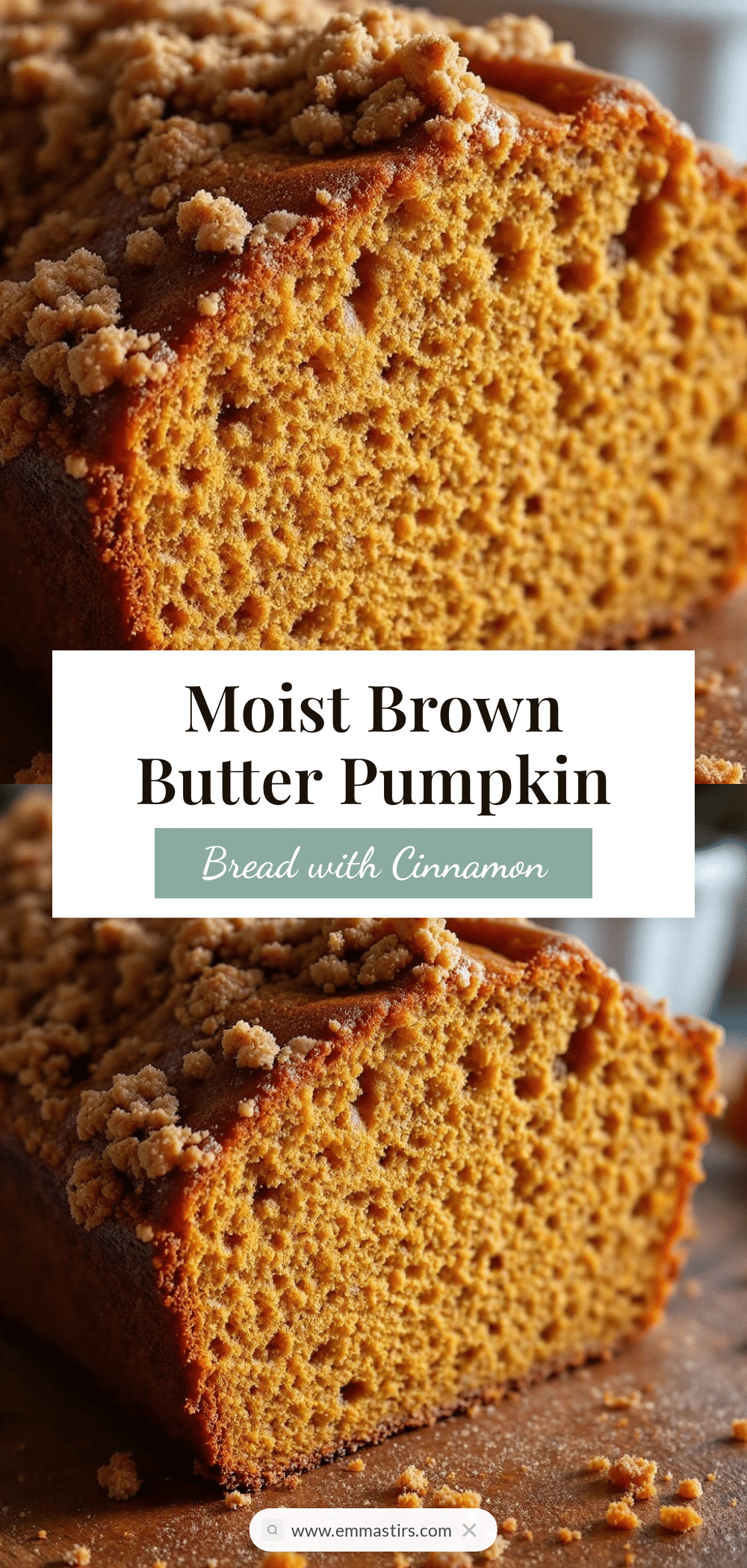 Moist Brown Butter Pumpkin Bread recipe