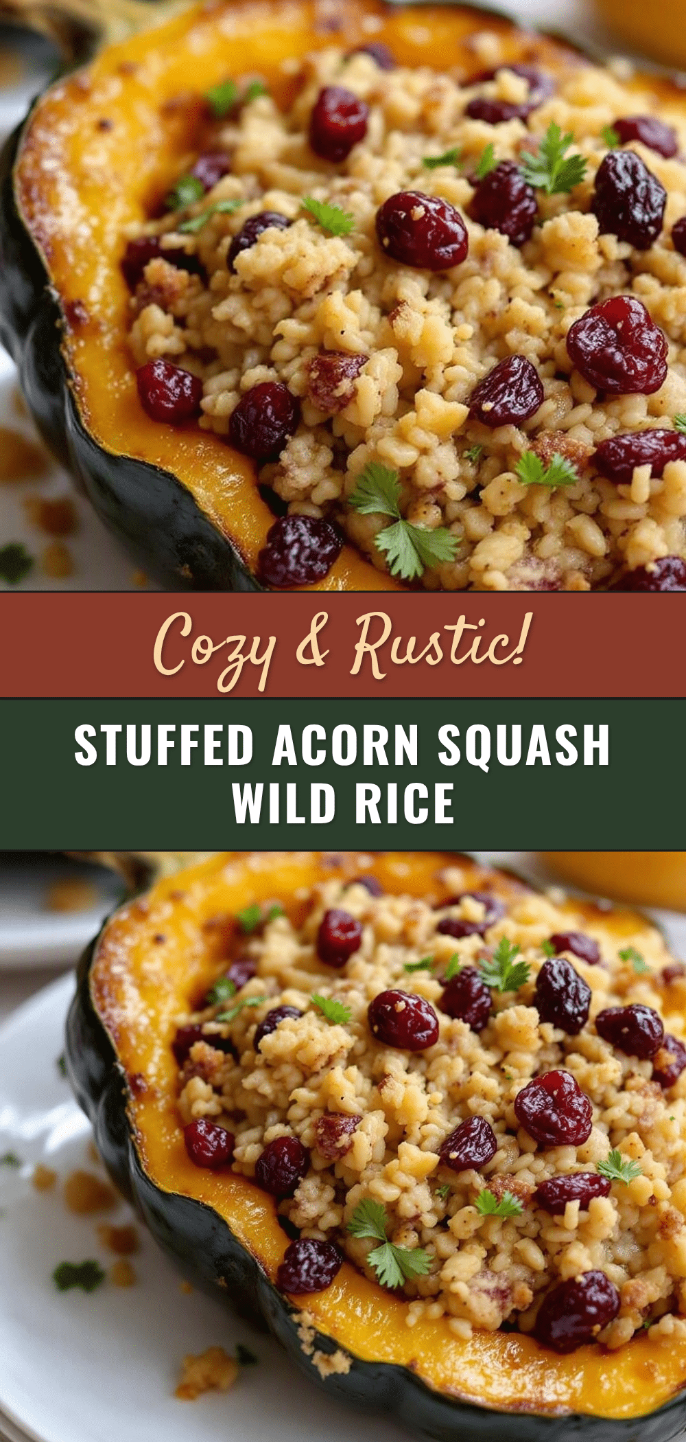 stuffed acorn squash with wild rice recipe